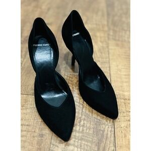 Pierre Hardy Pointed Toe D'Orsay‎ Pumps Black Suede Heels Classic Designer Shoes